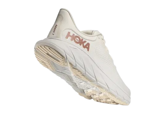 HOKA Women Arahi 7  - Blanc De Blanc / Rose Gold