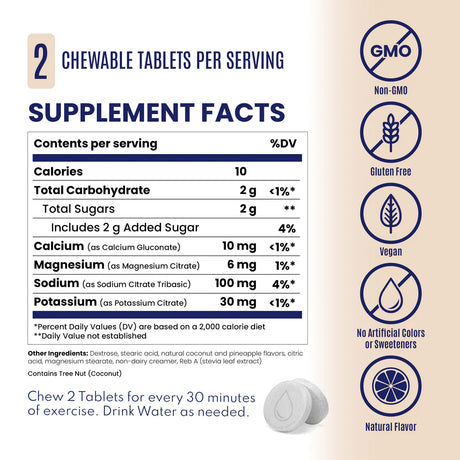 Buy (4 Packs) SaltStick FastChews Coconut Pineapple 10ct Packet - Expiry Date: Apr 2027 for running in Singapore - Running Lab SG