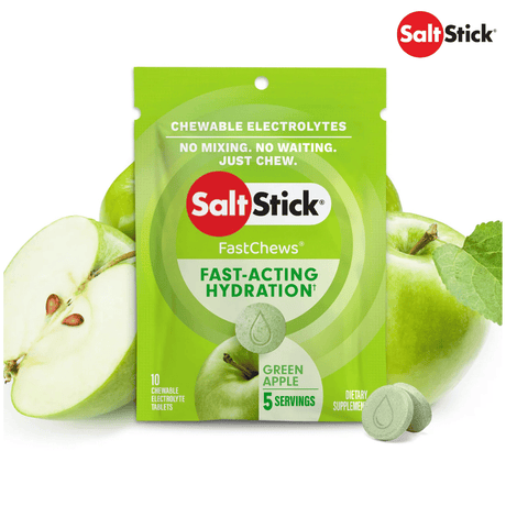 Buy (4 Packs) SaltStick FastChews Green Apple 10ct Packet - Expiry Date: Sep 2026 for running in Singapore - Running Lab SG
