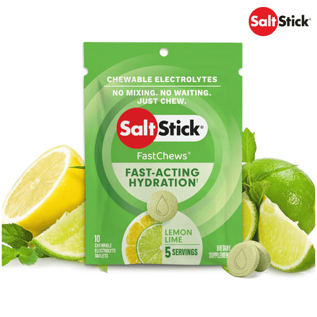 Buy (4 Packs) SaltStick FastChews Lemon Lime 10ct Packet - Expiry Date: Oct 2026 for running in Singapore - Running Lab SG