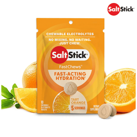Buy (4 Packs) SaltStick FastChews Orange 10ct Packet - Expiry Date: Aug 2026 for running in Singapore - Running Lab SG