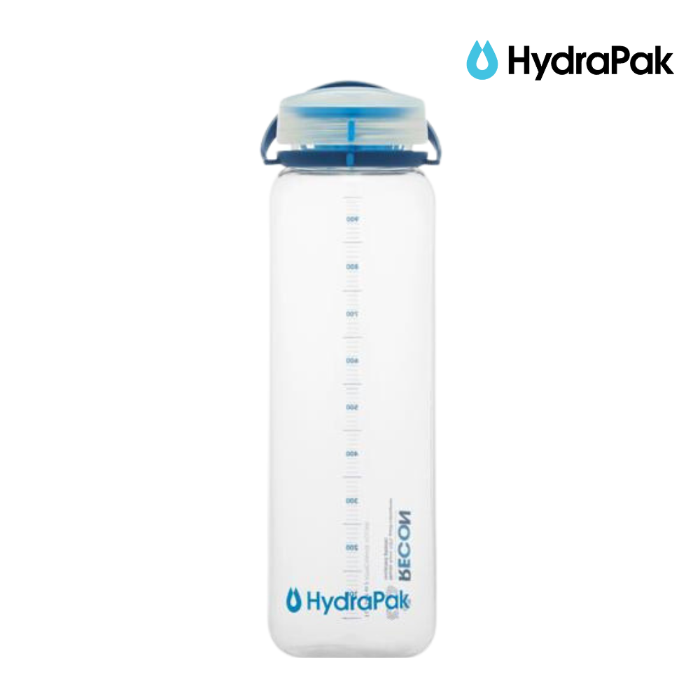Hydrapak Recon 1L Bottle - Clear Navy Cyan