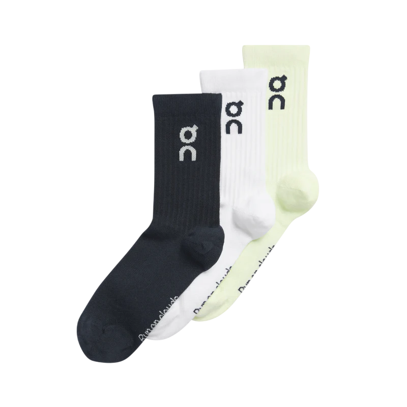 On Running Unisex Logo Sock 3-Pack - Midnight / Lima