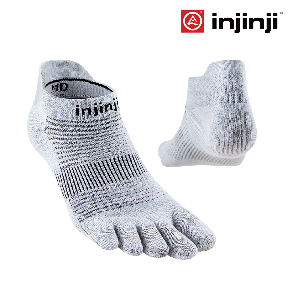 Injinji Run Lightweight No Show Coolmax Gray