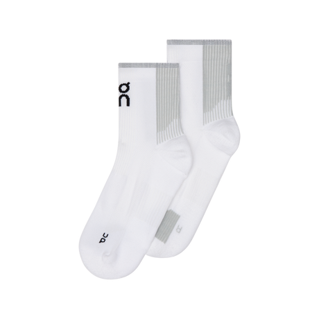 On Unisex Performance Run Sock Mid - White / Glacier