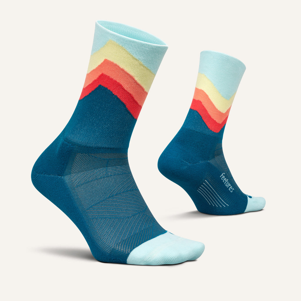 Feetures Active Elite Light Cushion Mini Crew - Blue Swell