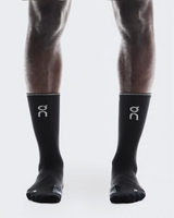 On Unisex Performance Run Sock High - Black / Eclipse