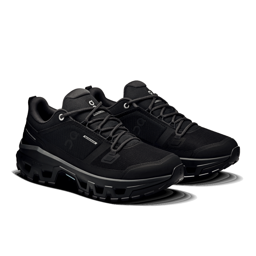 On Women Cloudrock Low Waterproof - Black / Black