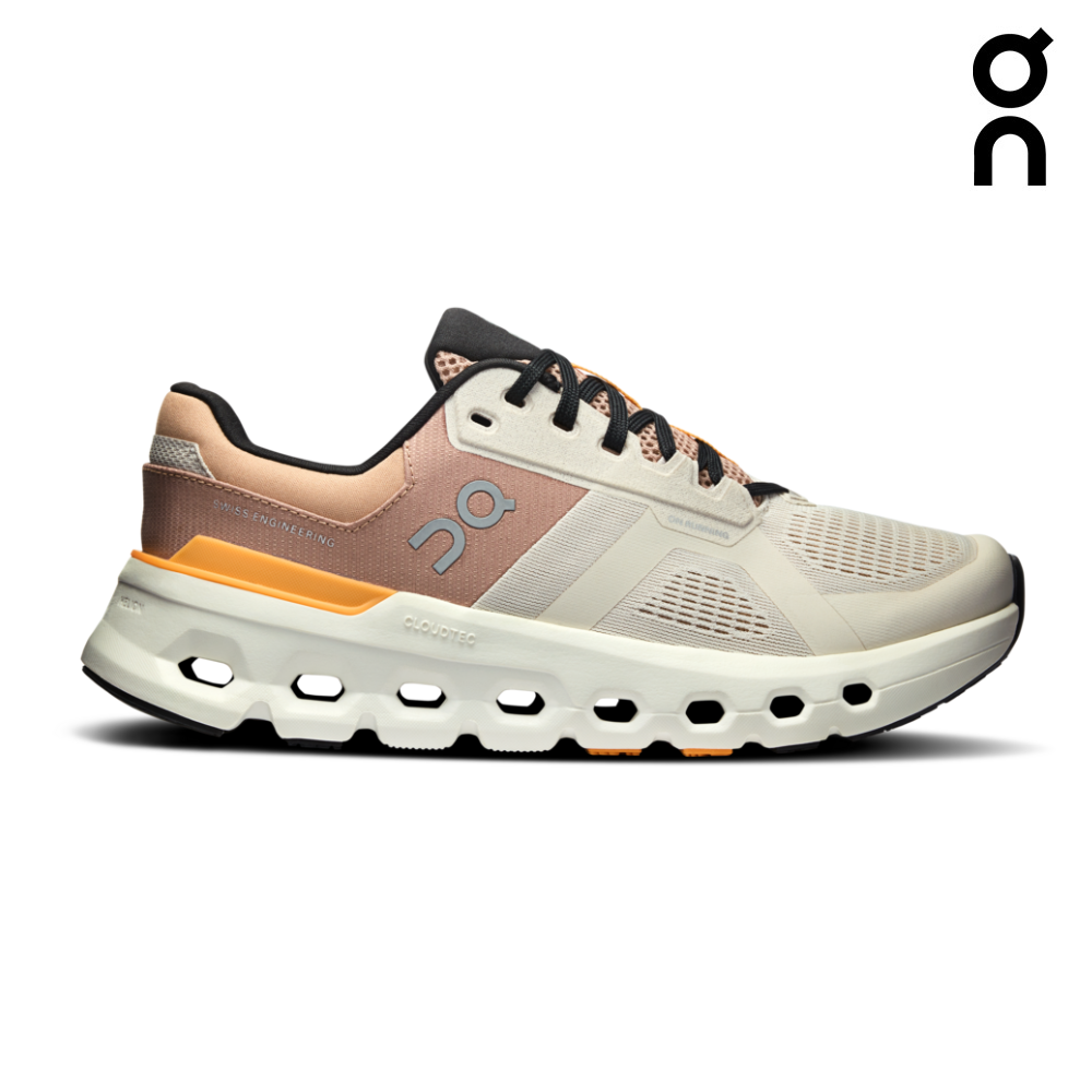 On Women Cloudrunner 2 Wide - Pearl / Tangerine