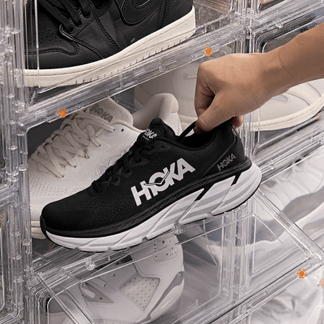 Oxygen Shoe Storage Organiser - Transparent White