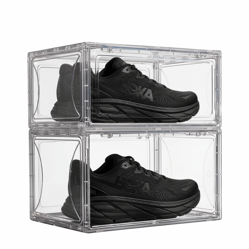 Oxygen Shoe Storage Organiser - Transparent White