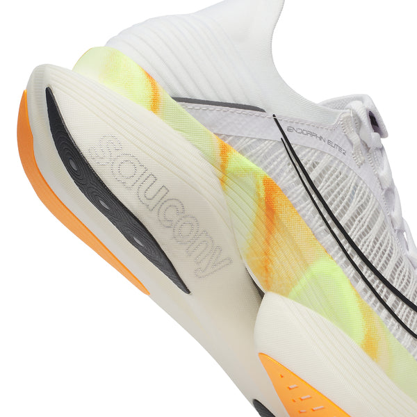 Saucony Unisex Endorphin Elite 2 - White / Peel – Running Lab