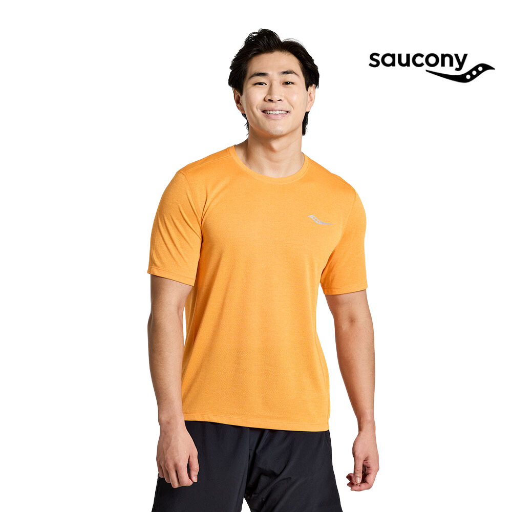 Saucony Men Stopwatch Short Sleeve Marigold Heather