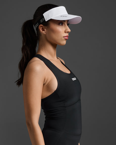 2XU Unisex Performance Visor - White / White