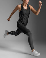 2XU Women Light Speed React Singlet - Black / Black Reflective