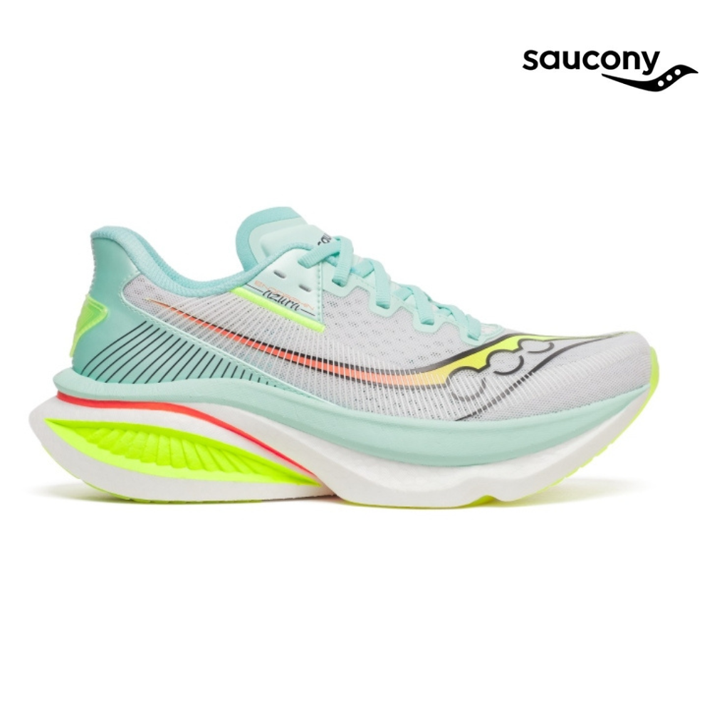 Buy Saucony Women Endorphin Azura - White / Splash for running in Singapore - Running Lab SG