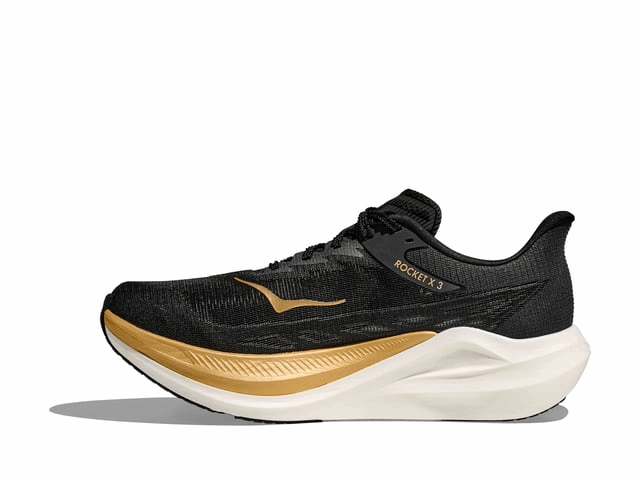Buy HOKA Unisex Rocket X 3 - Black / Gold for running in Singapore - Running Lab SG