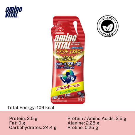 (1 Box, 4 Sachets) aminoVITAL® aminoshot Perfect Energy Sports Jelly - Red