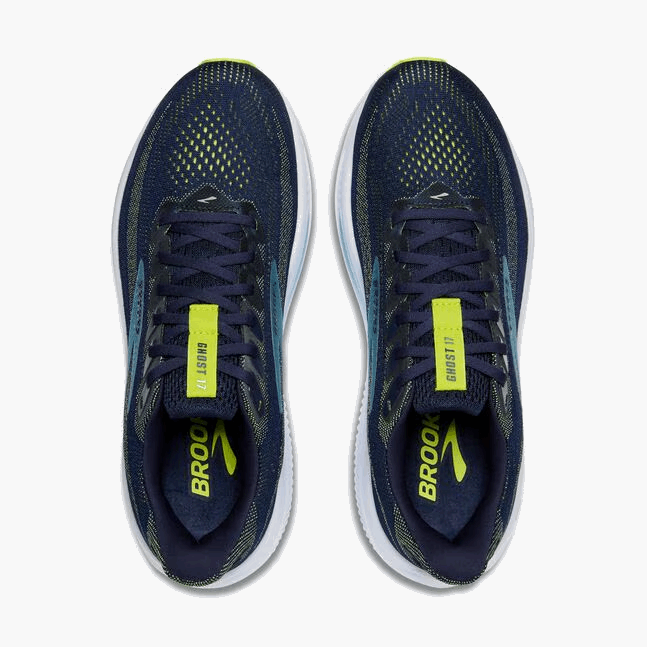 Buy Brooks Men Ghost 17 Wide - Peacoat / Lime / Blue for running in Singapore - Running Lab SG