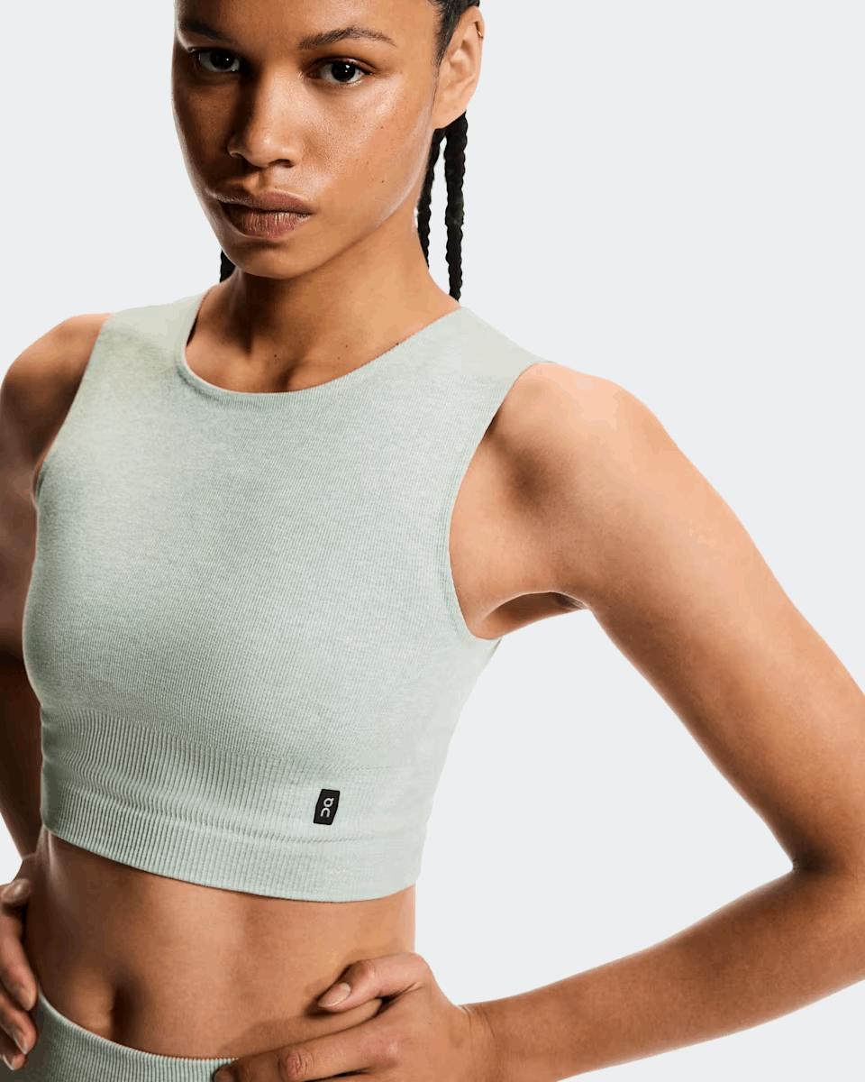 Buy On Women Studio Knit Crop - Mineral / Heather for running in Singapore - Running Lab SG