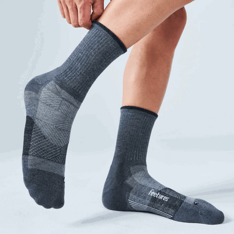 Buy Feetures Trail Max Cushion Mini Crew - Gray for running in Singapore - Running Lab SG