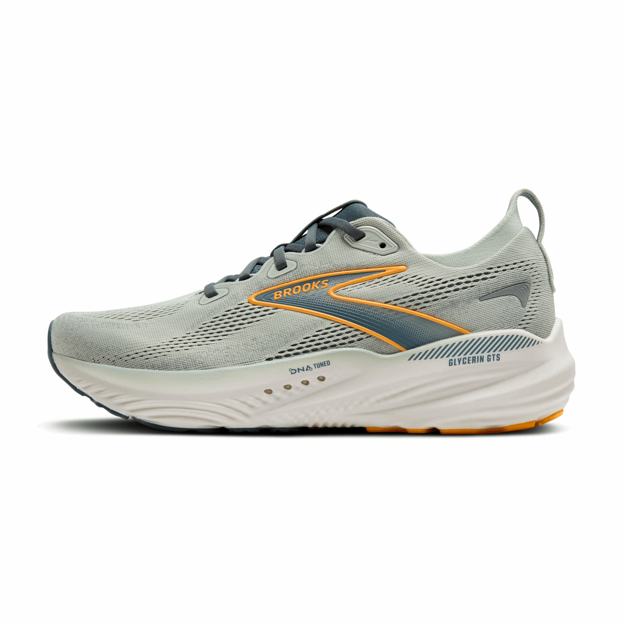 Buy Brooks Men Glycerin GTS 22 - Smoke / Stormy / Orange for running in Singapore - Running Lab SG