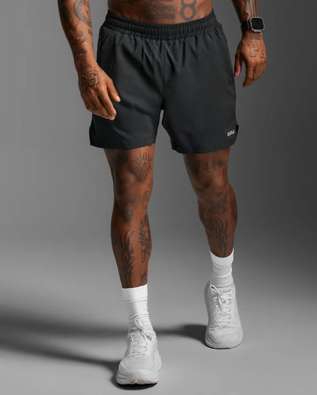 Buy 2XU Men Aero 5 Inch Shorts - Black / Silver Reflective for running in Singapore - Running Lab SG