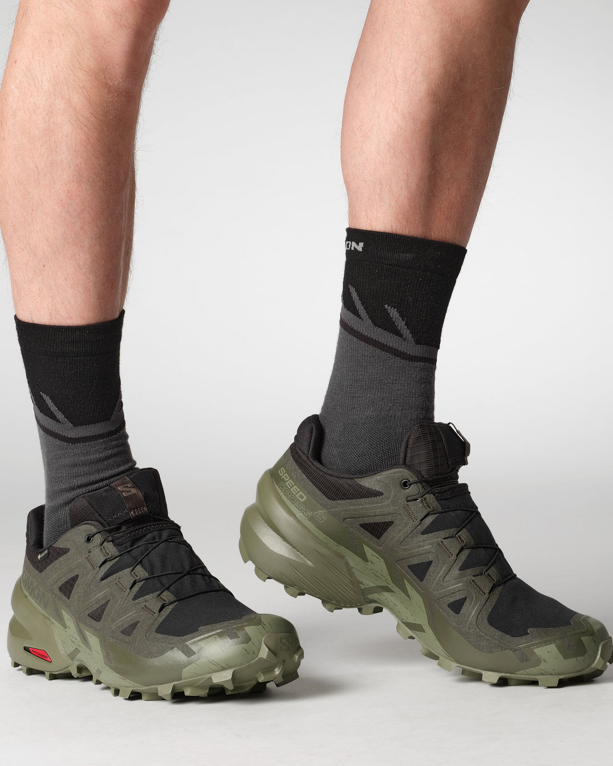 Salomon Men Speedcross 6 GTX - Black / Peat / Deep Lichen Green