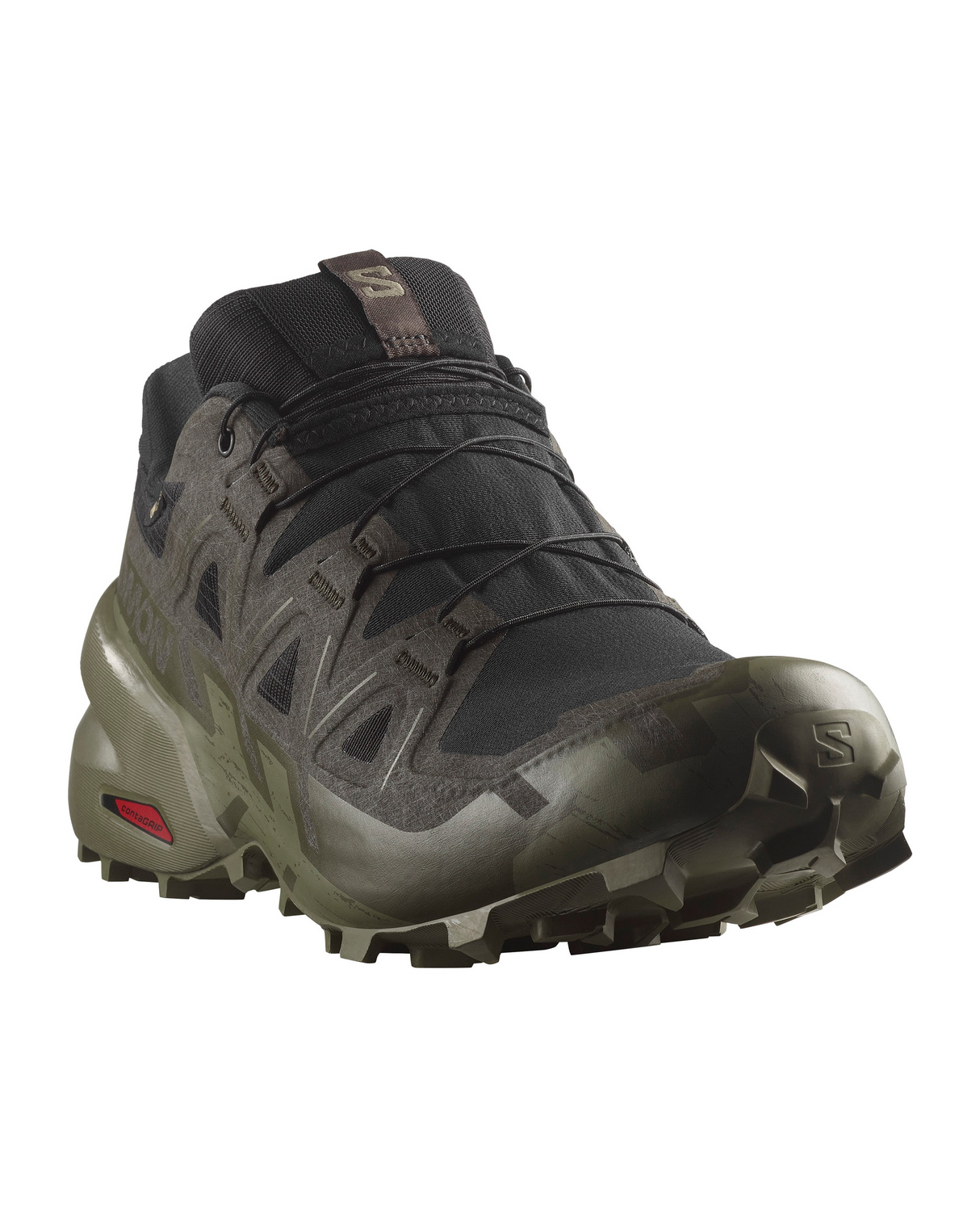 Salomon Men Speedcross 6 GTX - Black / Peat / Deep Lichen Green