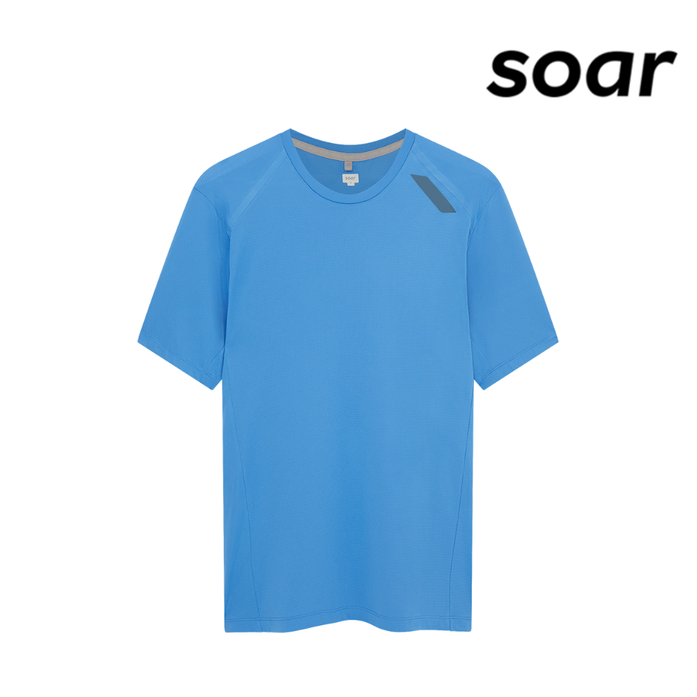 【関税込み】SOAR Running ブルー Eco Tech Tシャツ SOAR Running Men Eco Tech T - Palace Blue – Running Lab