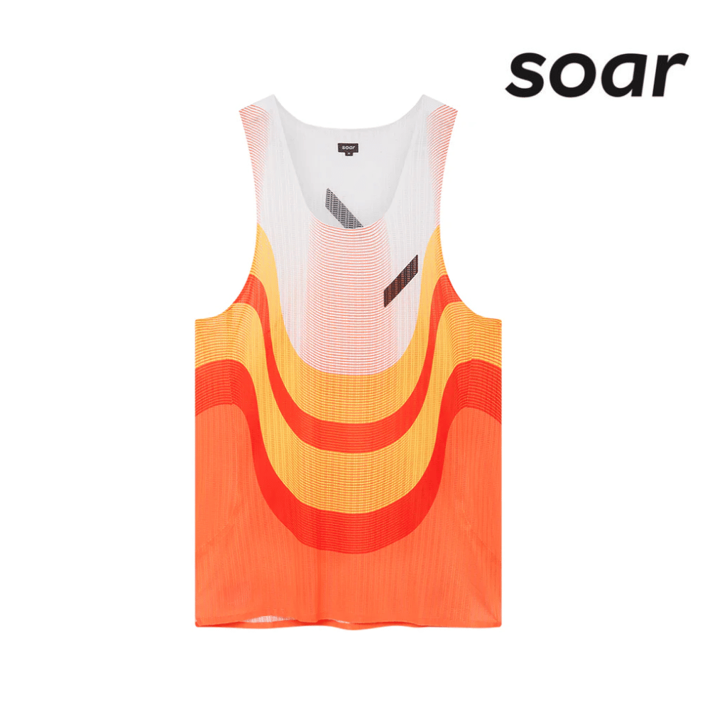 SOAR Running Men Race Vest 2.0 - Orange / Red / White