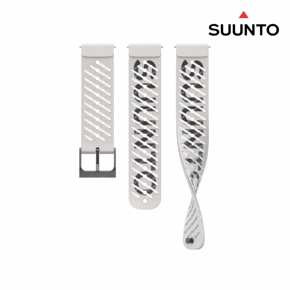 Suunto 22mm Althletic 5 Silicone Strap - Pearl White S+M
