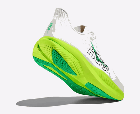 Buy HOKA Men Mach 6 - White / Neon Lime for running in Singapore - Running Lab SG