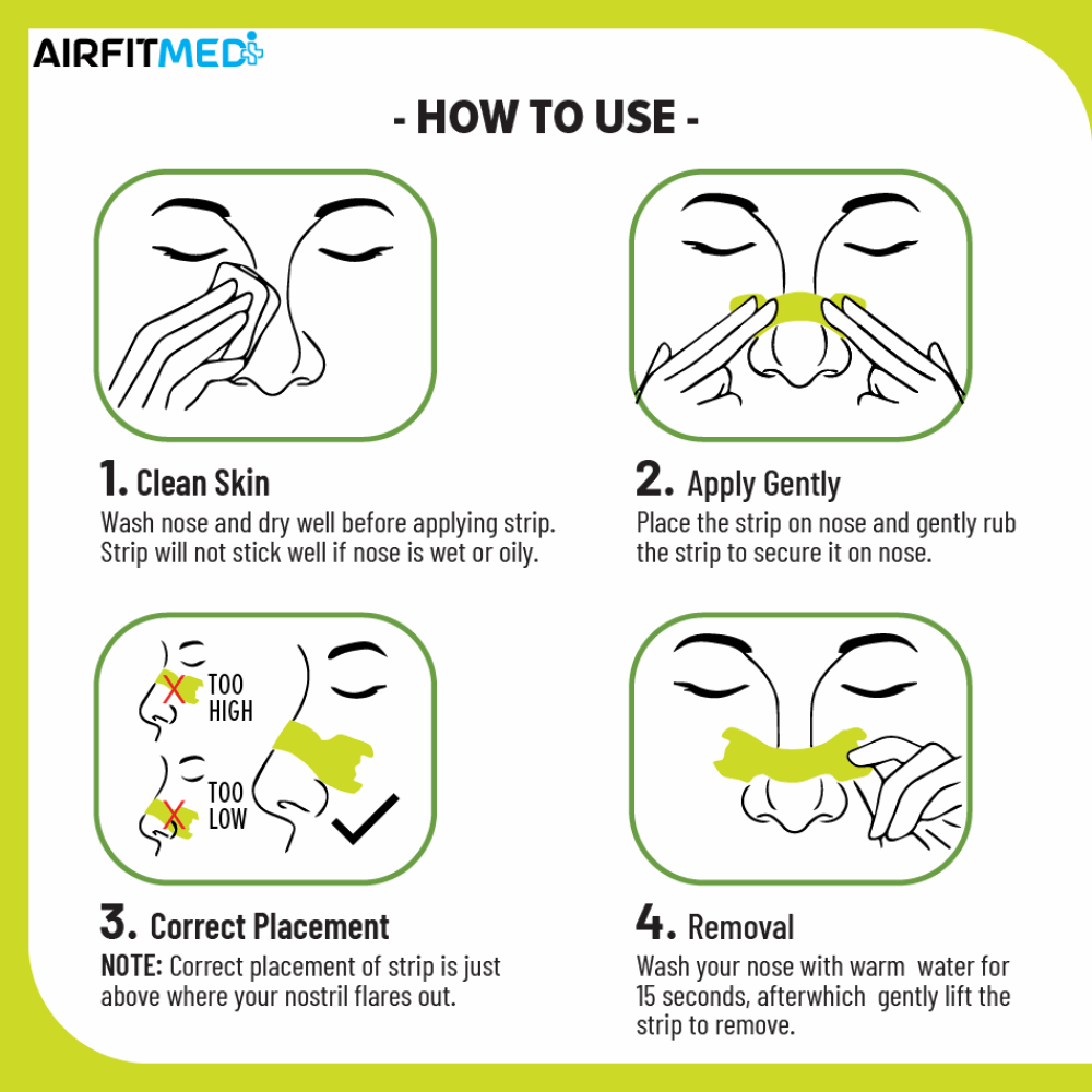 Buy AirFit Medi Nasal Dilation Tape - Menthol Infused for running in Singapore - Running Lab SG