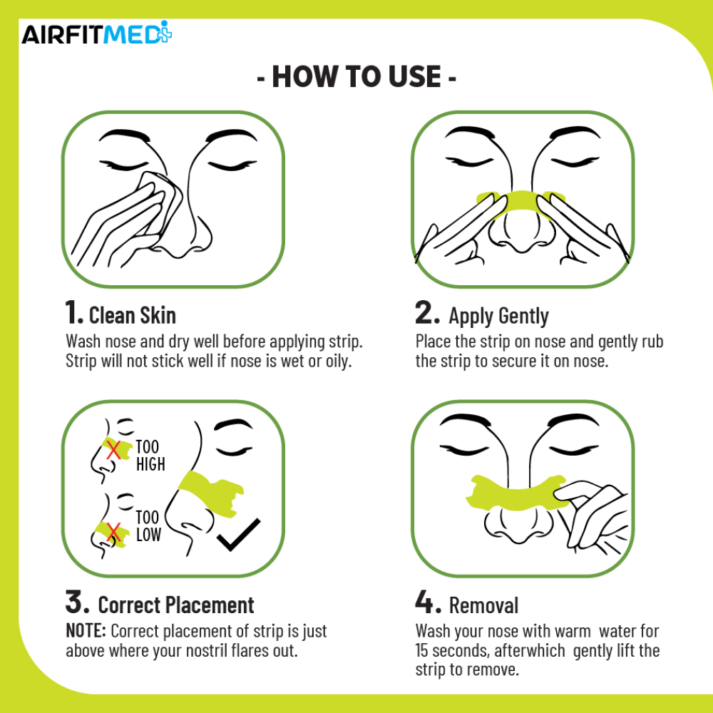Buy AirFit Medi Nasal Dilation Tape - Menthol Infused for running in Singapore - Running Lab SG