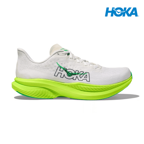 Buy HOKA Men Mach 6 - White / Neon Lime for running in Singapore - Running Lab SG