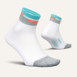 Feetures Active Elite Light Cushion Quarter - Aquatic White