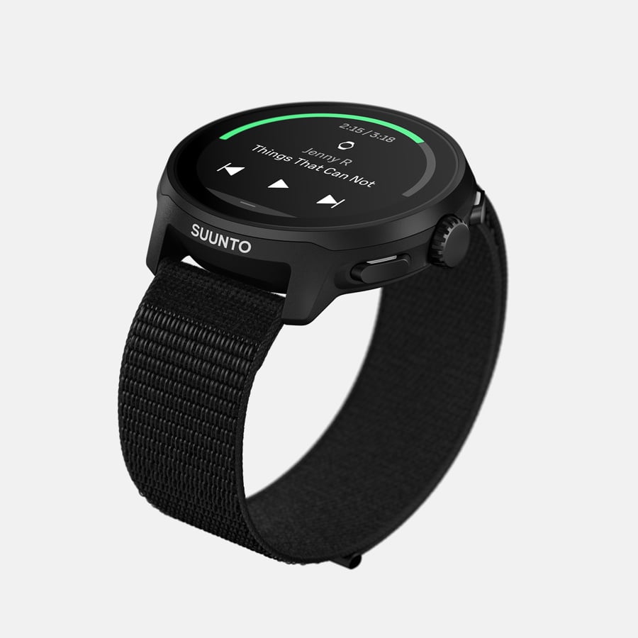 Suunto Run Textile Strap - All Black (46mm) – Running Lab Singapore