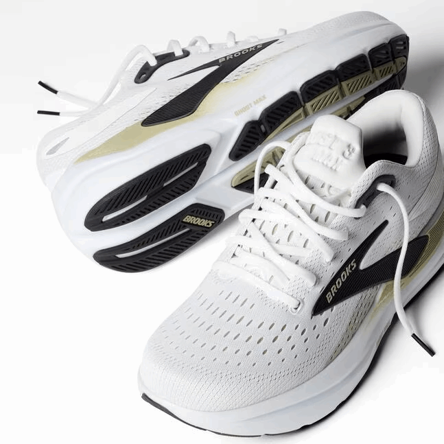 Buy Brooks Men Ghost Max 3 Wide - Bright White / Tea / Black for running in Singapore - Running Lab SG