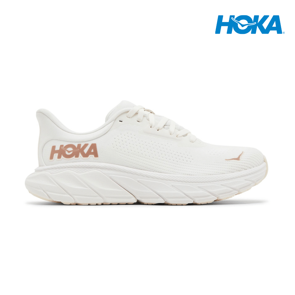 HOKA Women Arahi 7  - Blanc De Blanc / Rose Gold