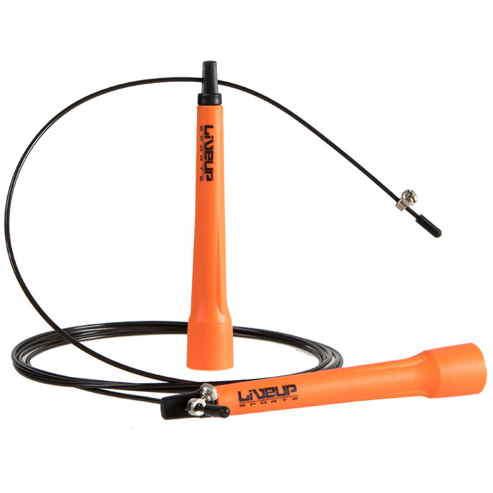 Buy LiveUp Cable Jump Rope - Orange / Black Handle for running in Singapore - Running Lab SG